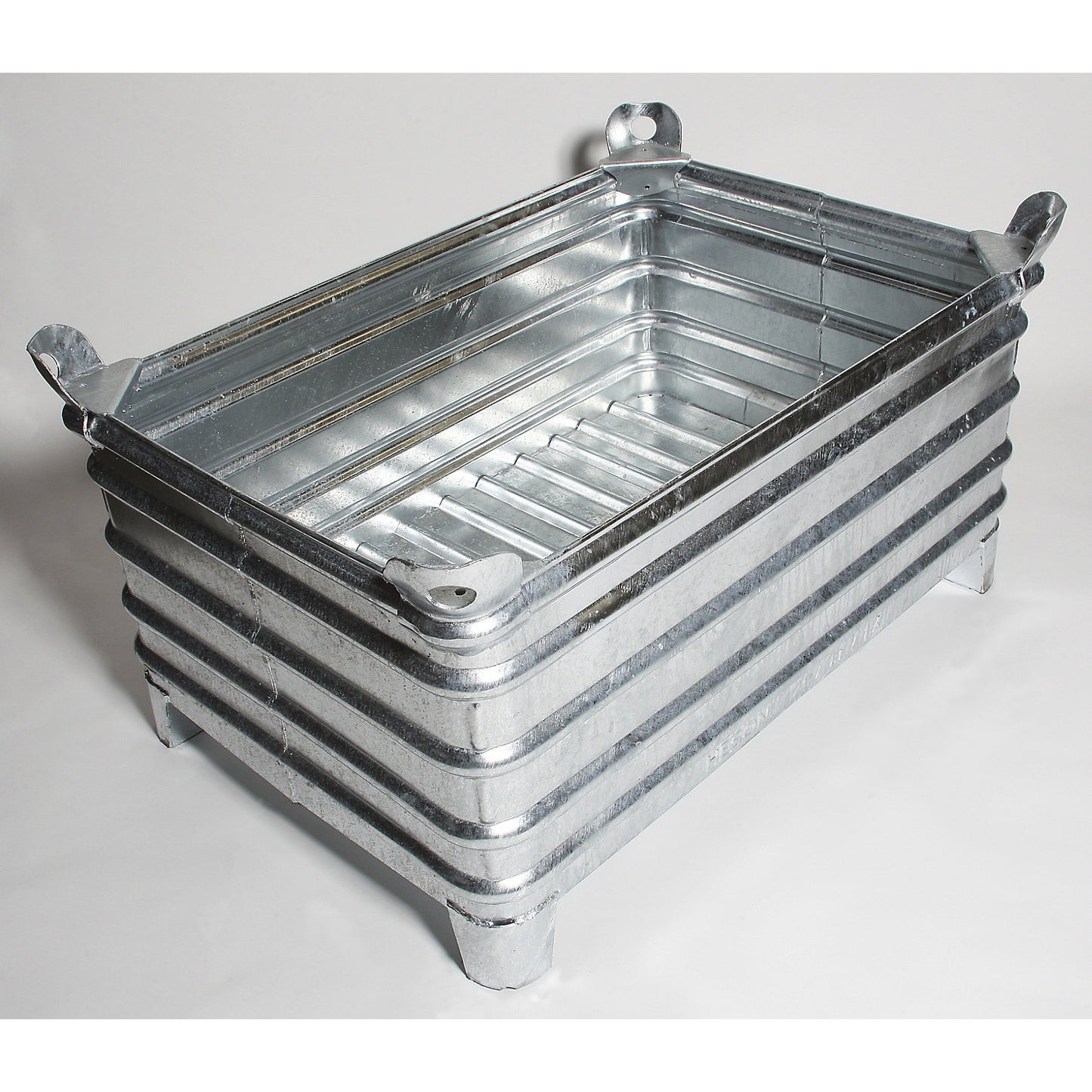 Heavy duty box pallet, WxL 800 x 1200 mm, with corner pockets, hot dip galvanised, 1+ items.