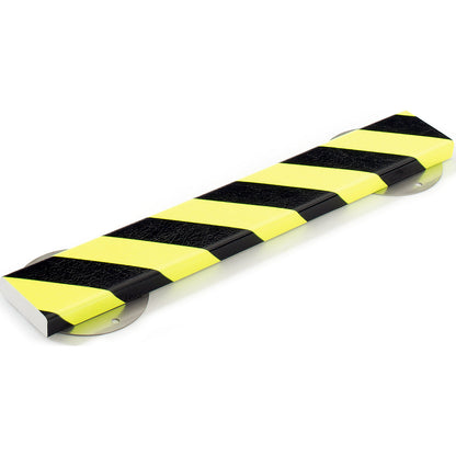 Knuffi® surface protection with mounting rail, type S, 500 mm piece, black / fluorescent.