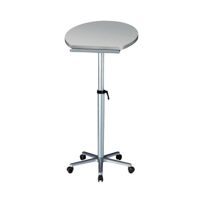Pedestal desk, ergonomic, WxD 600 x 520 mm, height adjustable, grey.