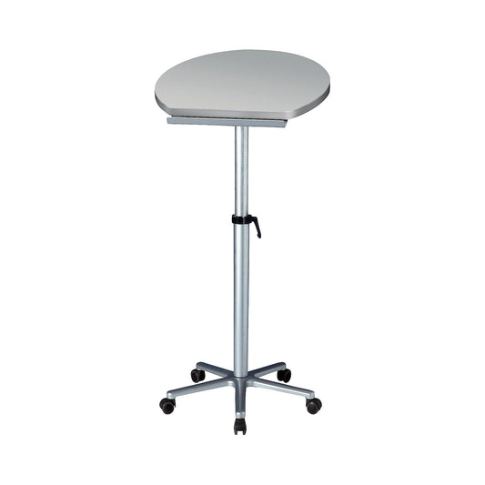 Pedestal desk, ergonomic, WxD 600 x 520 mm, height adjustable, grey.
