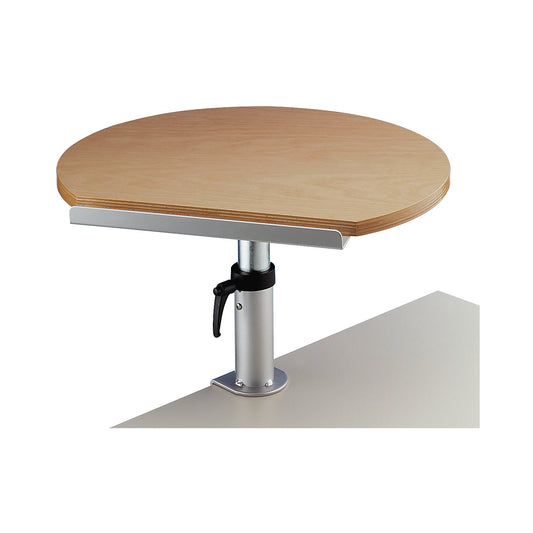 Table pedestal, ergonomic, WxD 600 x 520 mm, height adjustable, beech finish.