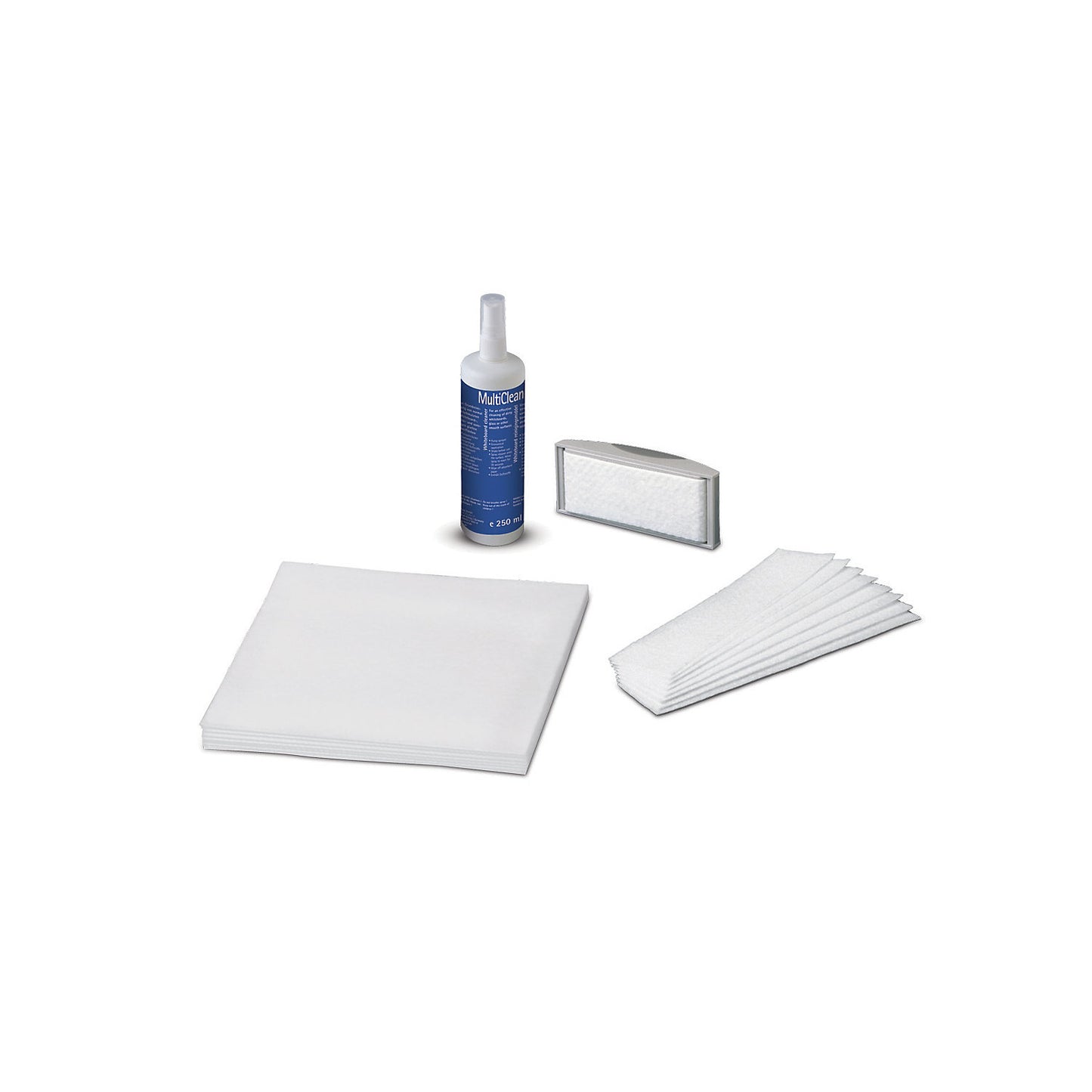Whiteboard cleaner set, pack of 2 sets, for whiteboards.