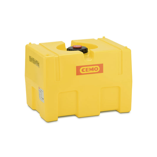 PE water drum, box shaped, yellow, capacity 200 l.