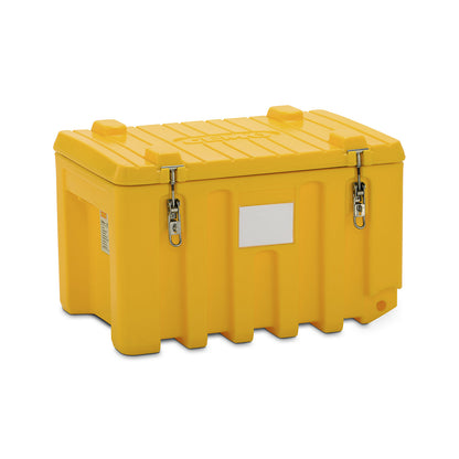 Universal box made of polyethylene, capacity 150 l, max. load 100 kg, yellow.