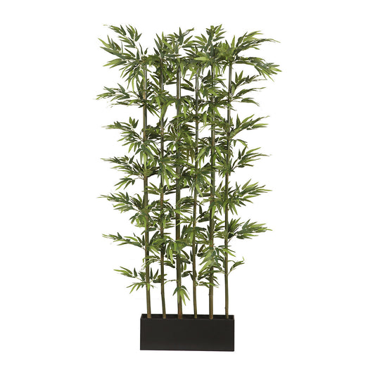 Bamboo partition, natural stalks, green, height 1650 mm, 1320 leaves.