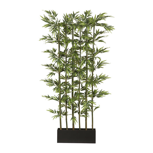 Bamboo partition, natural stalks, green, height 1950 mm, 1880 leaves.