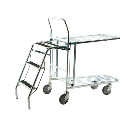 Ladder, LxWxH 540 x 480 x 670 mm, max. load 130 kg.