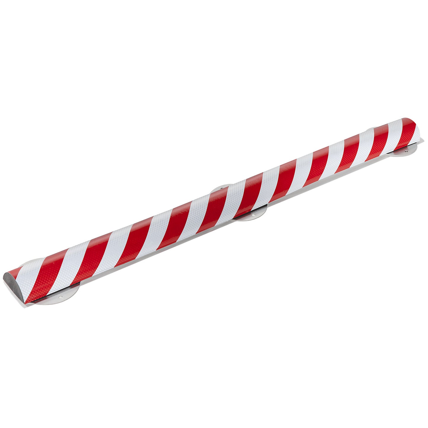 Knuffi® surface protection with mounting rail, type C+, 500 mm piece, red / white reflective.