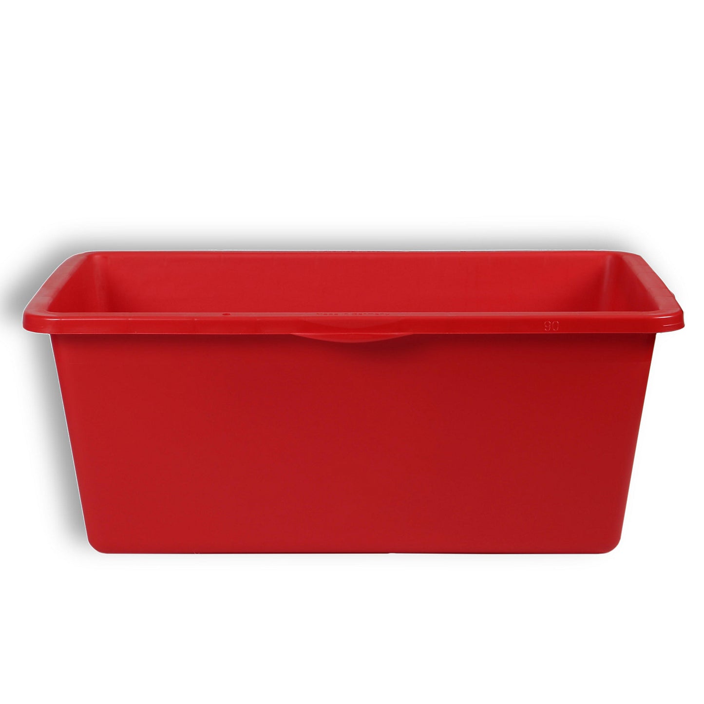 Plastic container, capacity 90 l, 640 x 350 mm, red, pack of 3.
