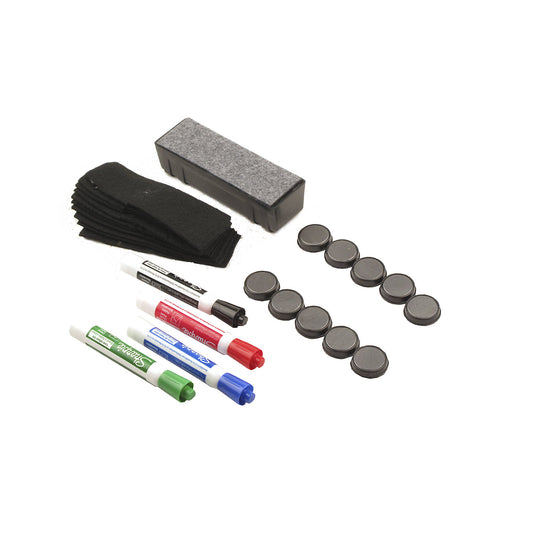 QUICK ON magnet/board marker set, for QUICK ON whiteboard, incl. cleaning device.