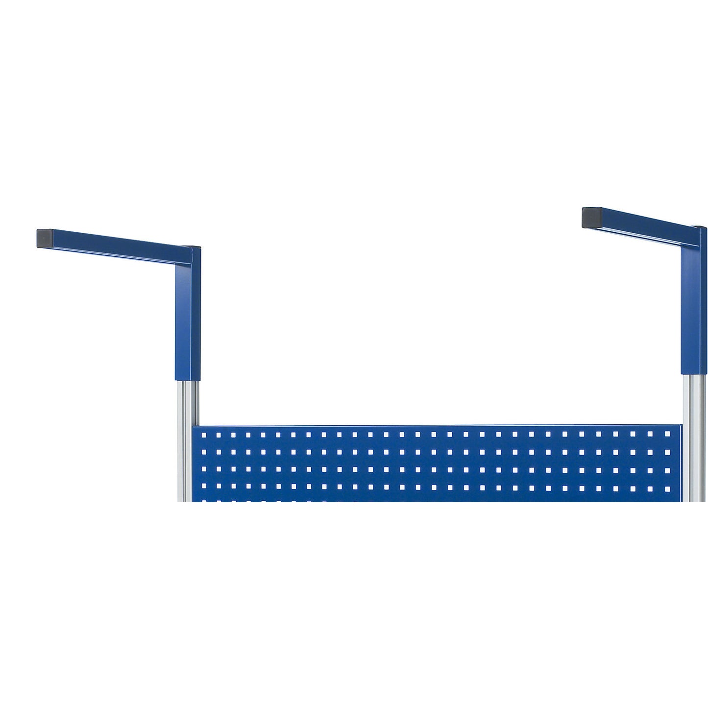Pair of support arms for modular add-on systems, for modular add-on systems for RAU work tables and workbenches, height 300 mm.