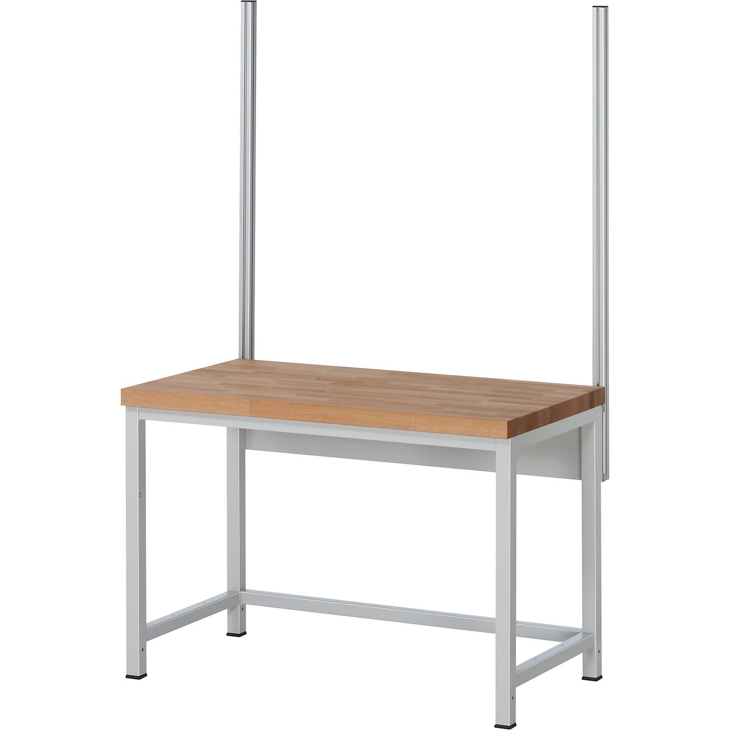 System upright set, 2 system uprights, for work table width 1250 mm.