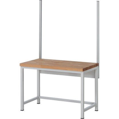 System upright set, 2 system uprights, for work table width 1250 mm.