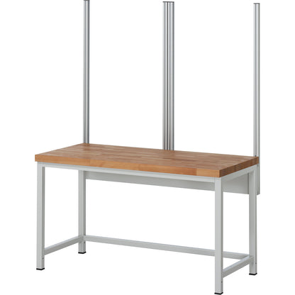 System upright set, 4 system uprights, for work table width 1500 mm.