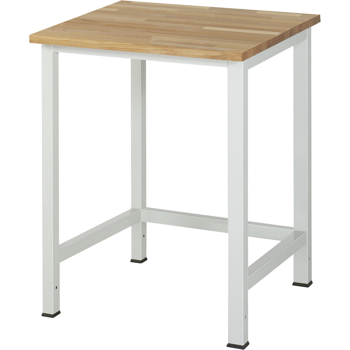Work table for Series 900 workstation system, height 825 - 1025 mm, solid beech worktop, width 750 mm.