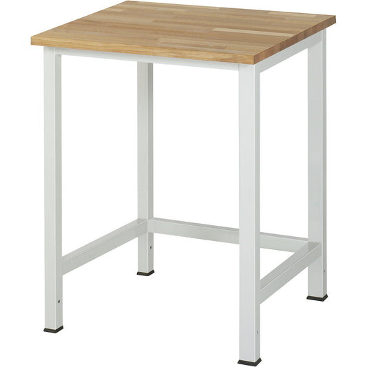 Work table for Series 900 workstation system, height 825 - 1025 mm, solid beech worktop, width 750 mm.