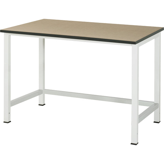 Work table for Series 900 workstation system, height 825 - 1025 mm, MDF worktop, width 1250 mm.