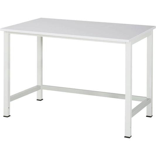 Work table for Series 900 workstation system, height 825 - 1025 mm, MF coated moulded chipboard, width 1250 mm.