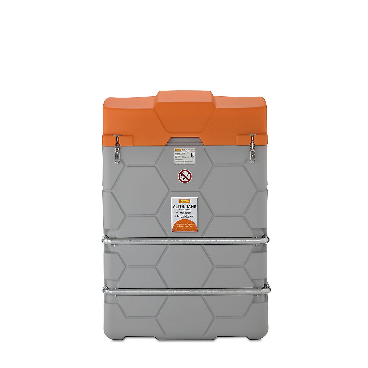 CUBE used oil tank, Outdoor Premium, with hinged lid, capacity 2500 l.