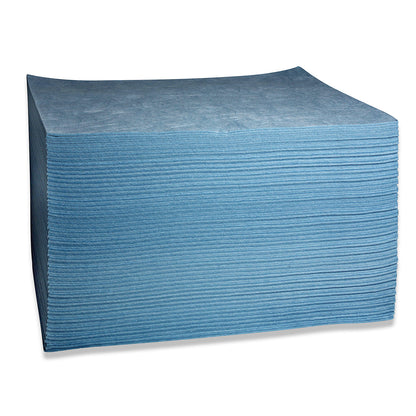 FIRST absorbent sheeting, sheets, heavy version, for oil, 500 x 400 mm, blue, pack of 100.