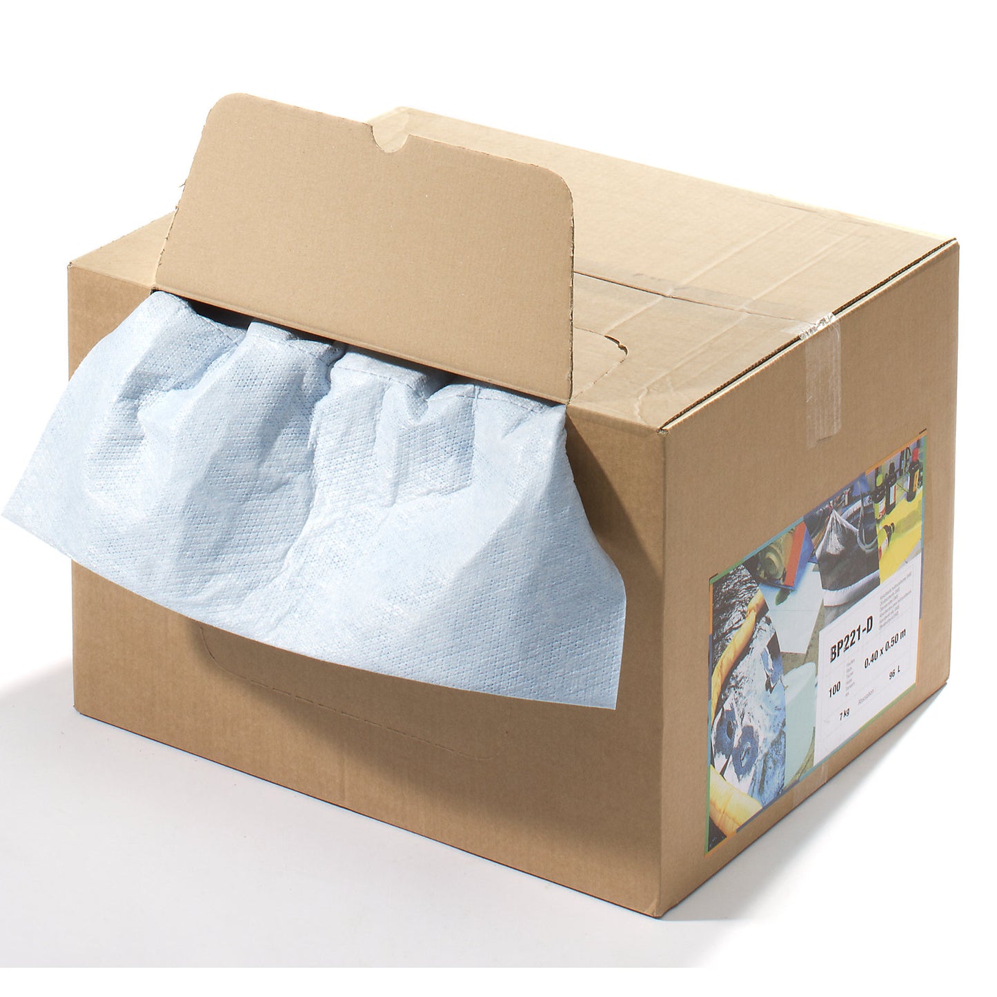 PRO absorbent sheeting, towels 500 x 400 mm, pack of 100, for oil.