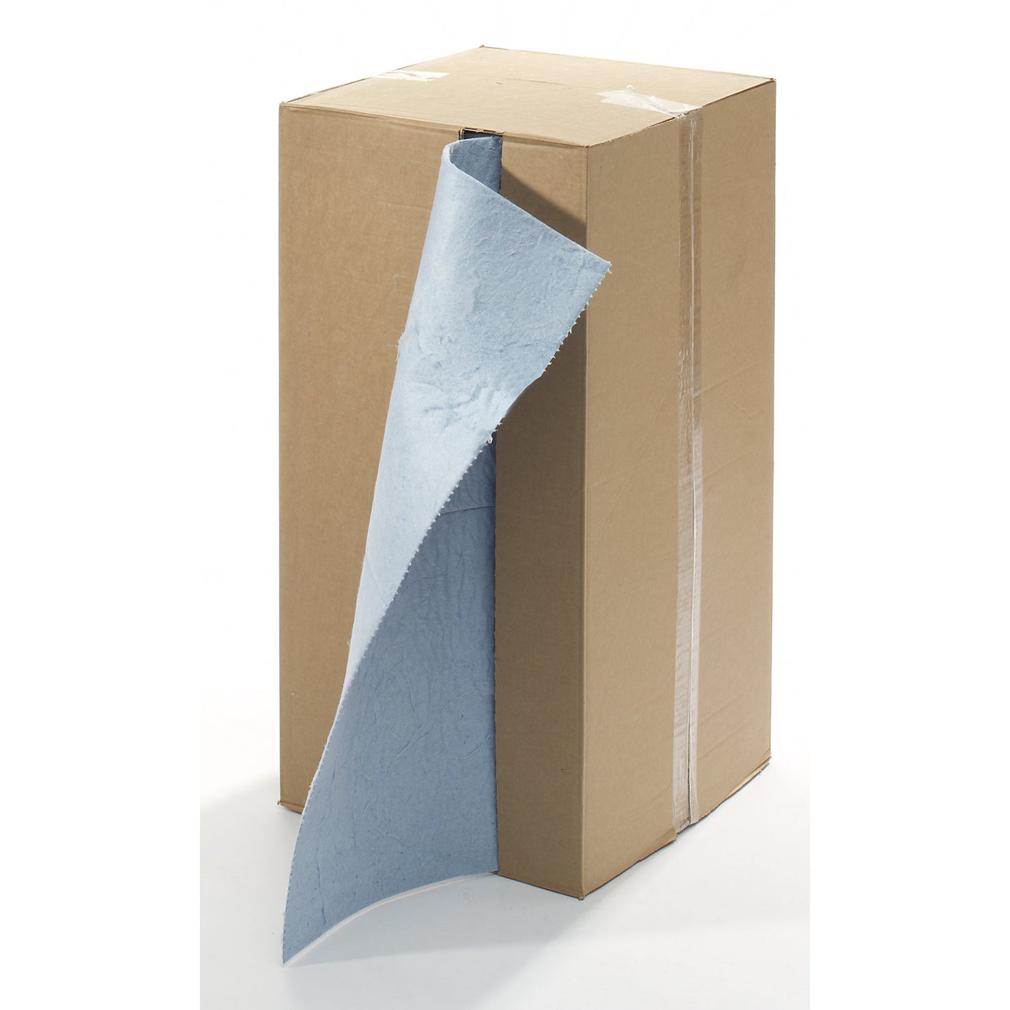 FIRST absorbent sheeting, roll of sheeting, medium version, for oil, 800 mm x 60 m, blue.