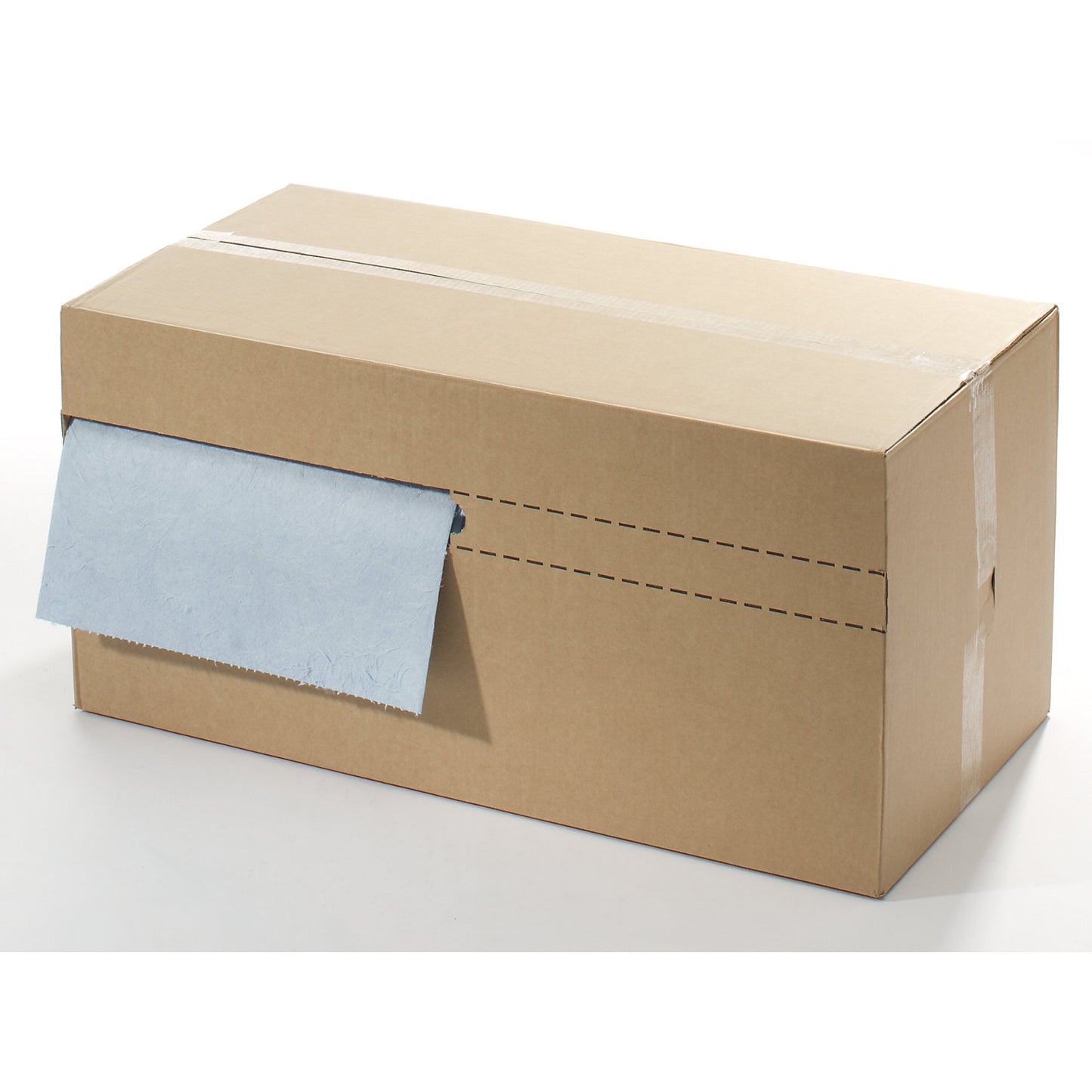 FIRST absorbent sheeting, roll of sheeting, medium version, for oil, 400 mm x 60 m, blue, pack of 2 rolls.