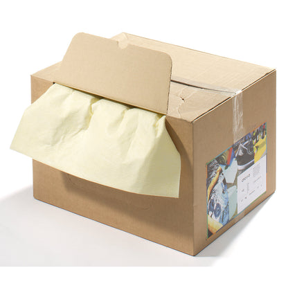 BASIC absorbent sheeting, sheets, for chemicals, 500 x 400 mm, pack of 100.