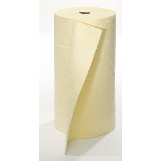 FIRST absorbent sheeting, roll of sheeting, heavy version, for chemicals, 800 mm x 40 m.