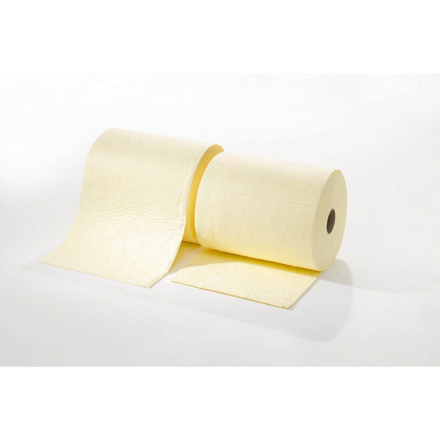 FIRST absorbent sheeting, roll of sheeting, heavy version, for chemicals, 400 mm x 40 m, pack of 2 rolls.