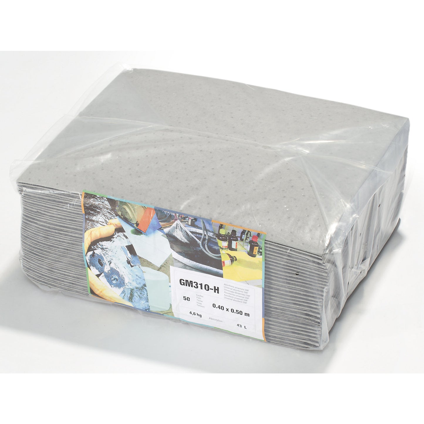 PRO Plus universal absorbent sheeting, sheets with barrier film, 500 x 400 mm, pack of 50.