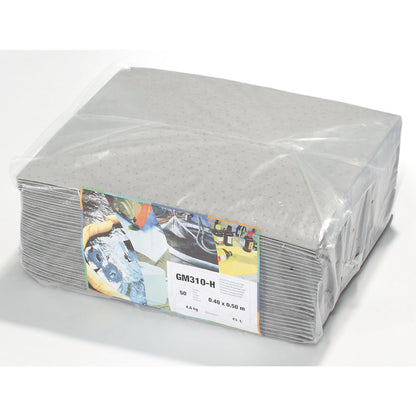 PRO Plus universal absorbent sheeting, sheets with barrier film, 500 x 400 mm, pack of 50.