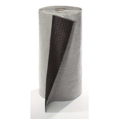 PRO Plus universal absorbent sheeting, sheet roll with barrier film, grey, 800 mm x 30 m.