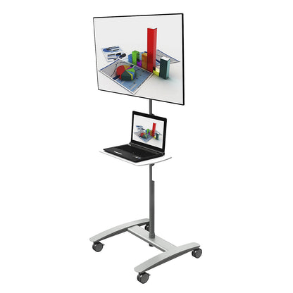 VIEWMATE COMBO AV trolley, for one monitor, silver.