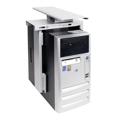 TOP GRIP CPU holder, extends and rotates, silver.