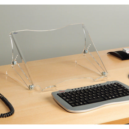 ERGONOTE® laptop stand, for notebooks up to 15.4'', transparent acrylic.