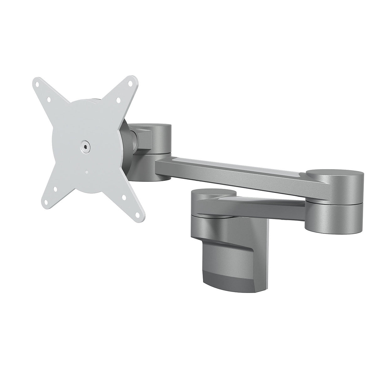 VIEWLITE monitor arm, for wall mounting, two stabilising arms, silver/white.