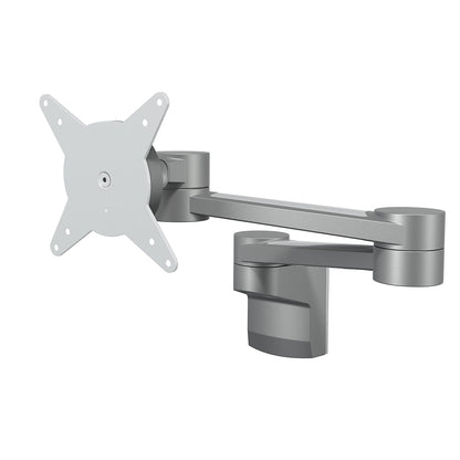 VIEWLITE monitor arm, for wall mounting, two stabilising arms, silver/white.
