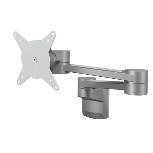 VIEWLITE monitor arm, for wall mounting, two stabilising arms, silver/white.