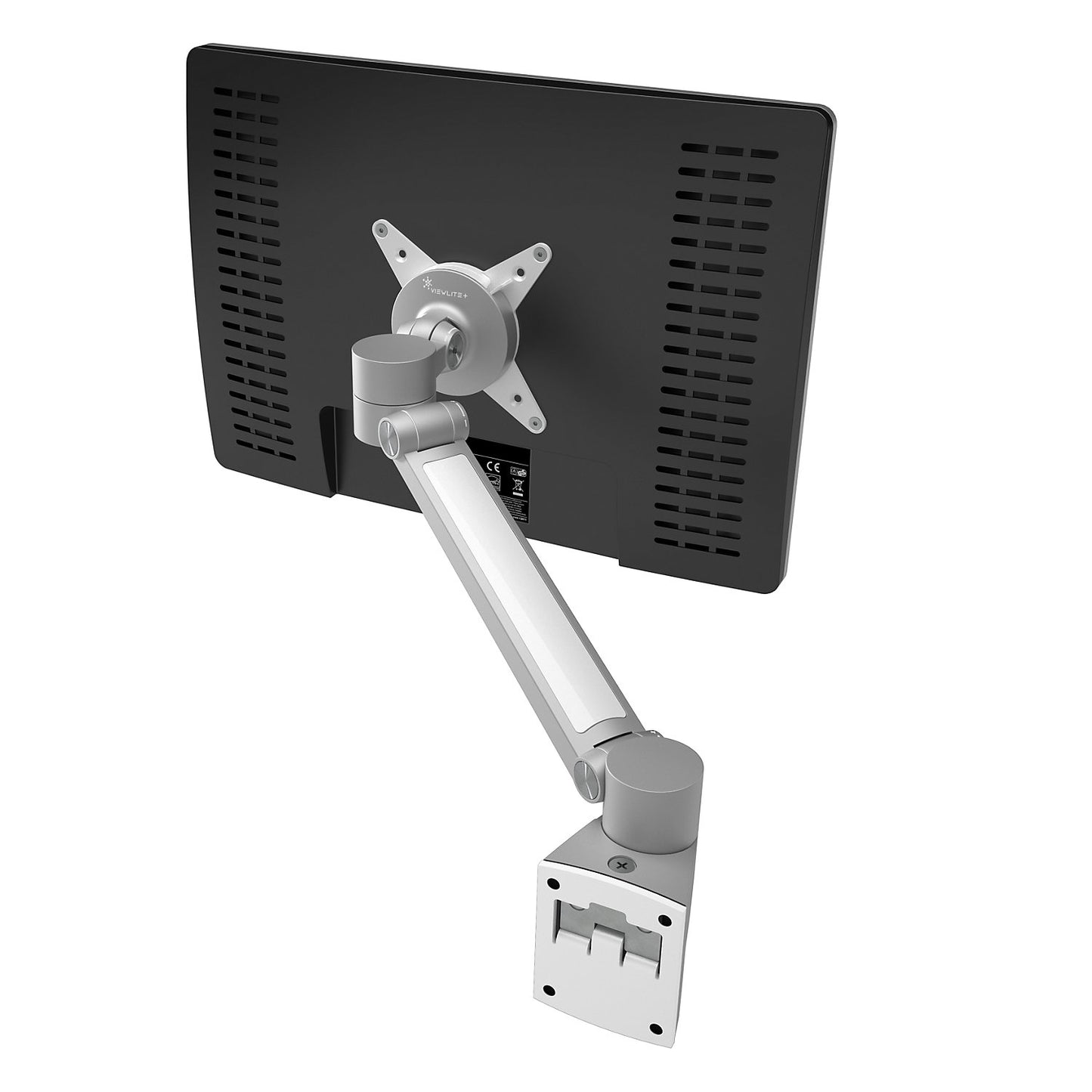 VIEWLITE PLUS monitor arm, for wall mounting, silver/white.