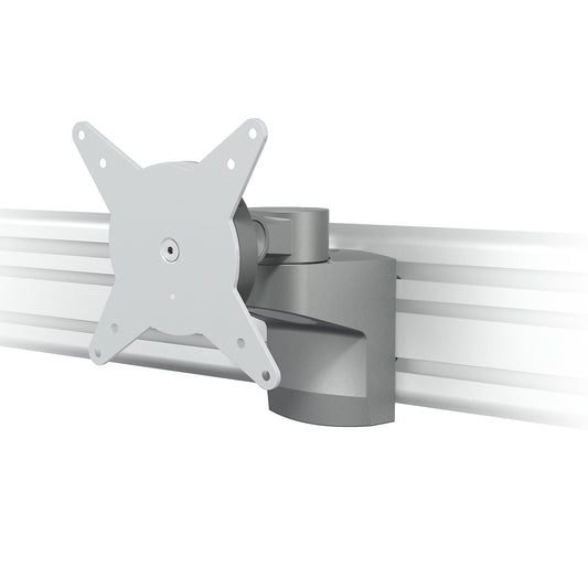 VIEWLITE monitor arm, for rail systems, silver/white.