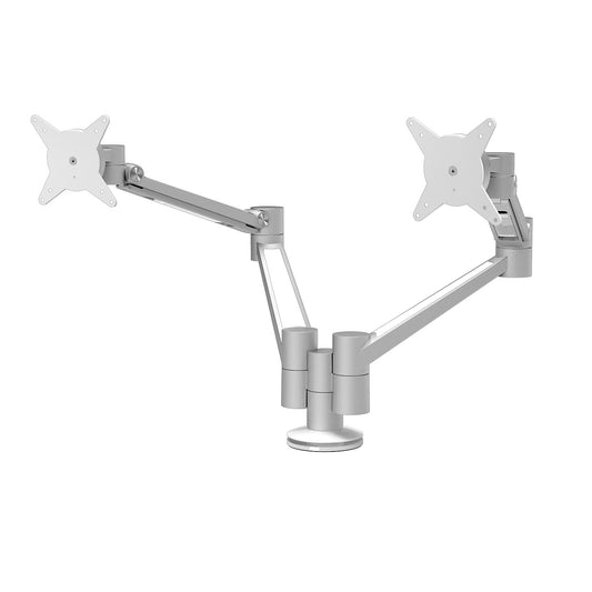 VIEWLITE PLUS monitor arm, for 2 monitors, silver/white.
