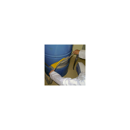 Drum seal, strap length 2150 mm, with Velcro closure, LxWxH 400 x 200 x 13 mm.