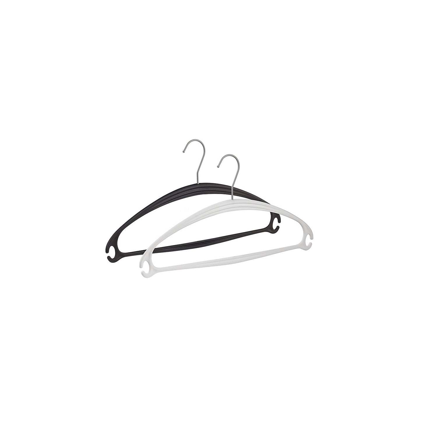 VEGA coat hanger, plastic, pack of 8, black.