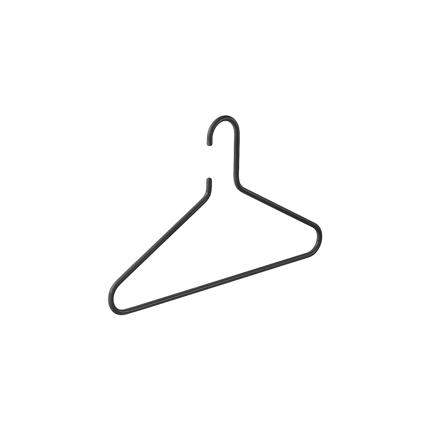 AGELESS coat hanger, diameter 8 mm, pack of 4, jet black RAL 9005.