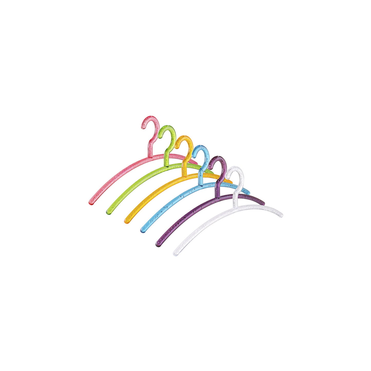 BUBBLE coat hanger, plastic, pack of 12, transparent.