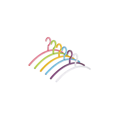 BUBBLE coat hanger, plastic, pack of 12, transparent.