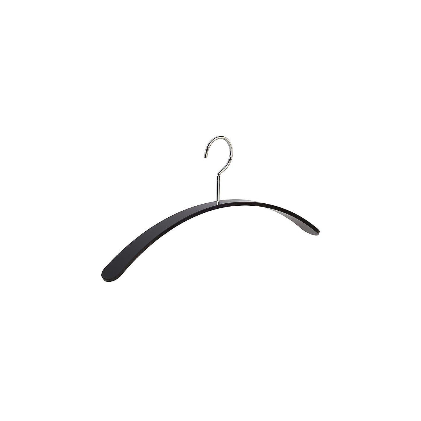 CURVE designer coat hanger, acrylic, pack of 4, black.