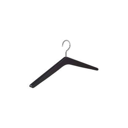 WOOD wooden coat hanger, WxH 450 x 110 mm, pack of 4, black.