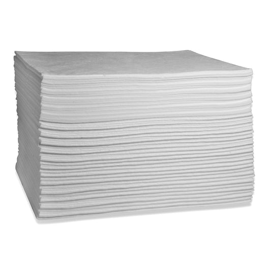 FIRST absorbent sheeting, sheets, non-perforated, heavy, for oil, 500 x 400 mm, pack of 100.
